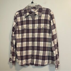Carhartt Women's Purple Plaid Button Down Shirt